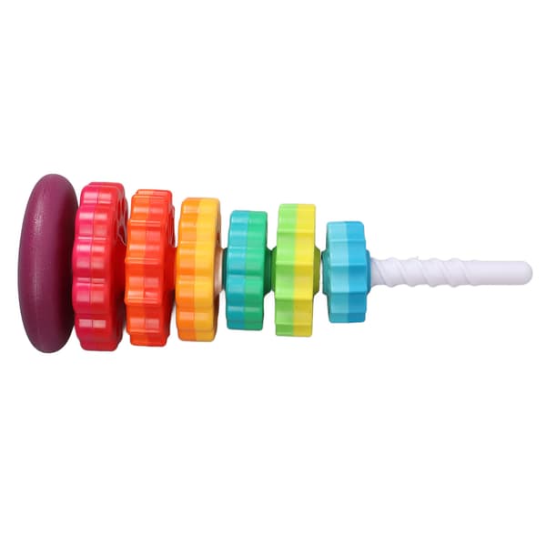Spin Stack Leke Plast Fargerik Pedagogisk Hjul Spinning Stabling Leke For Spedbarn Småbarn