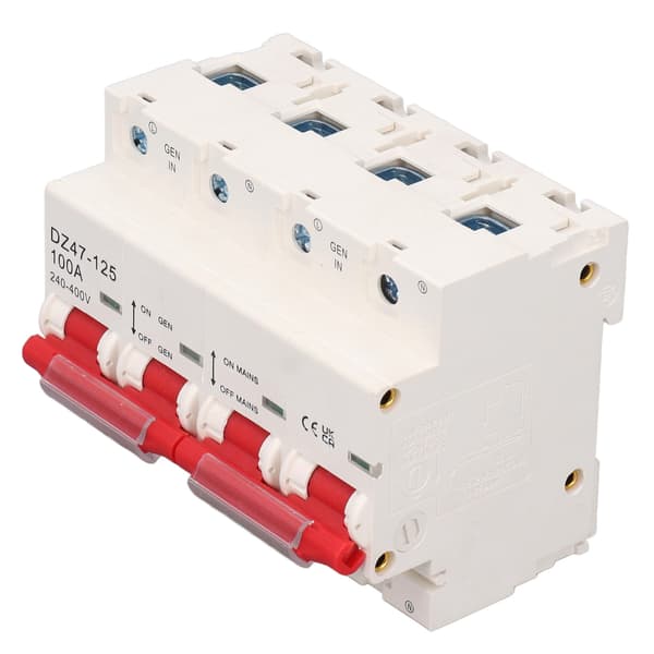 Dobbel Strøm Omkoblingsbryter 100A AC 240-400V Strømbryter Interlock