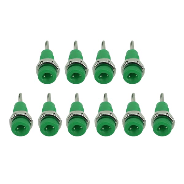 10 stk. J.40003 2 mm Bananstik Panel Socket Udvidet Post Plug Adapter til Elektronisk Instrument Grøn