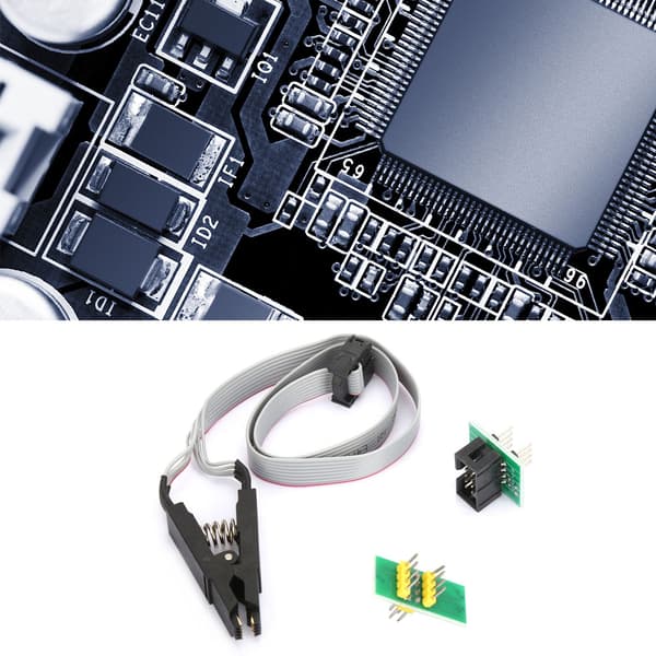 SOIC8 SOP8 Flash Chip IC Test Clip Programmerings Socket Adapter Board Kabel