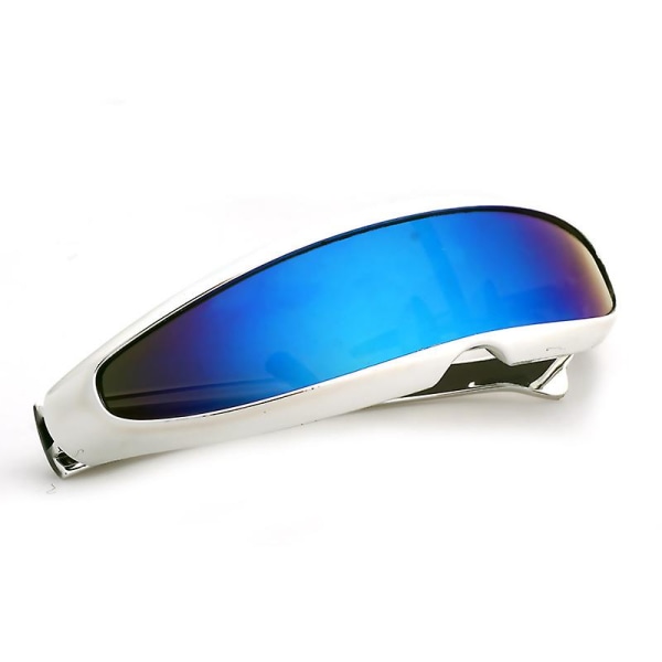 Futuristiske smale Cyclops-farge-speilglassvisirsolbriller