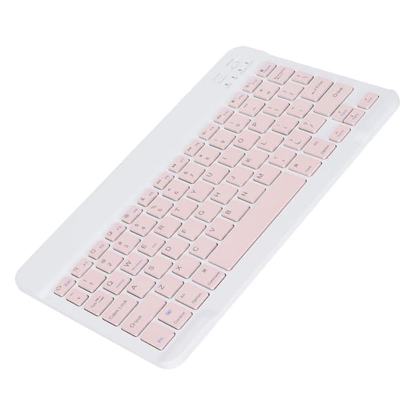 UltraSlim Wireless Keyboard - Snabbt och tyst bärbart tangentbord för Android, iOS, Windows (Rosa)