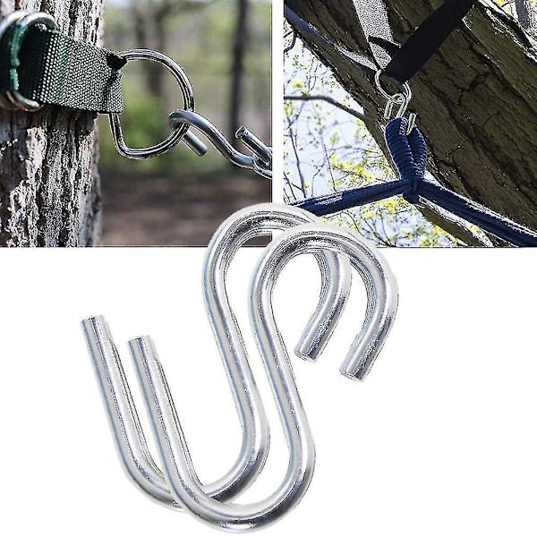 2st tungt rostfritt stål S-formad krok, bärbar resefiske hängande sängkrok