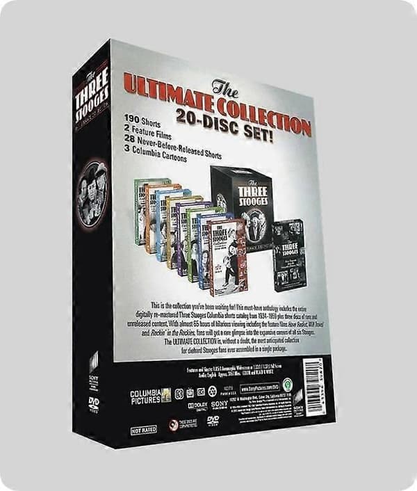【BQ】The Three Stooges Ultimate Collection (DVD) 20 diske engelsk version boks sæt nyt