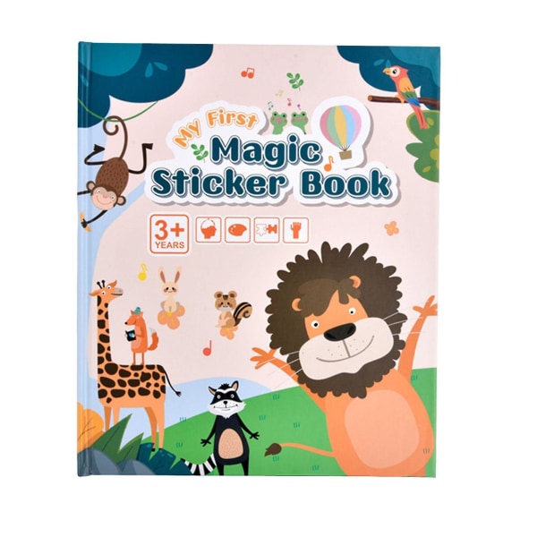 Puslespil Scene Sticker Indsæt bog Kreativ intelligens Småbørn travl bog til børn Uddannelsesgaver Animal