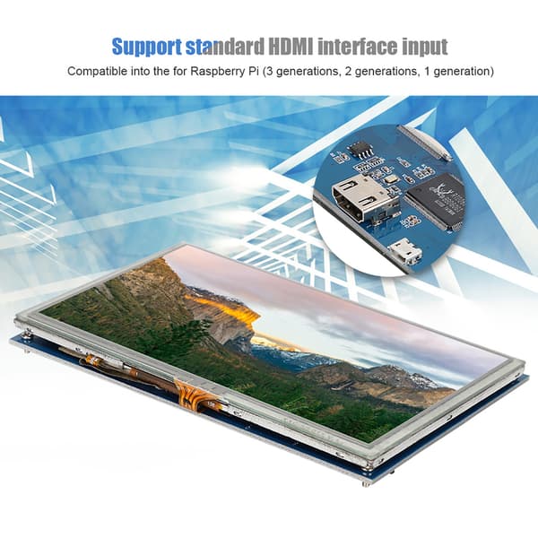 Pekskärm 5 tum HDMI LCD HD-skärm för Raspberry PI3 PI2/B-skärm