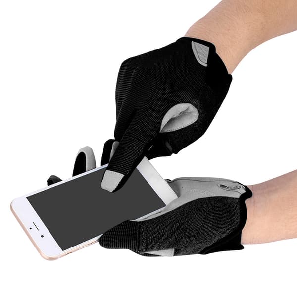 Vinter Varme Fuld Finger Touch Screen Cykelhandsker Sort XL