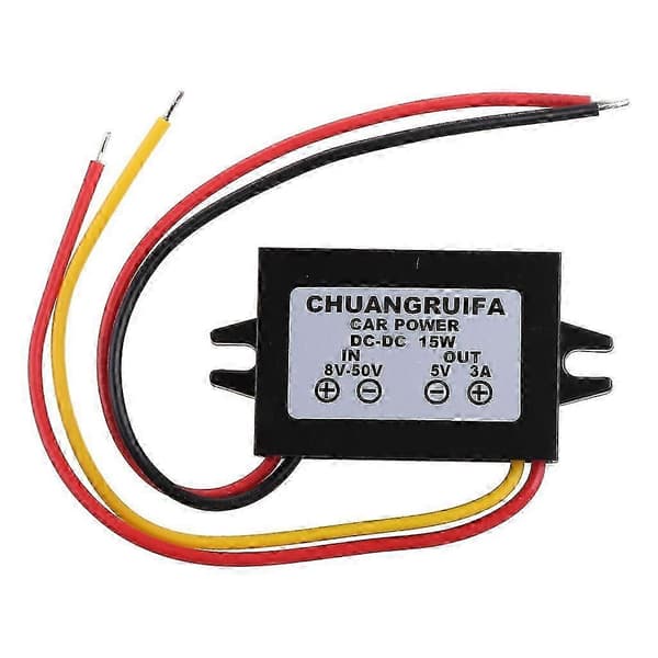 DC-DC-konverter Step-Down-modul til bil 12V/24V til 5V 3A Vandtæt 15W s202412121313