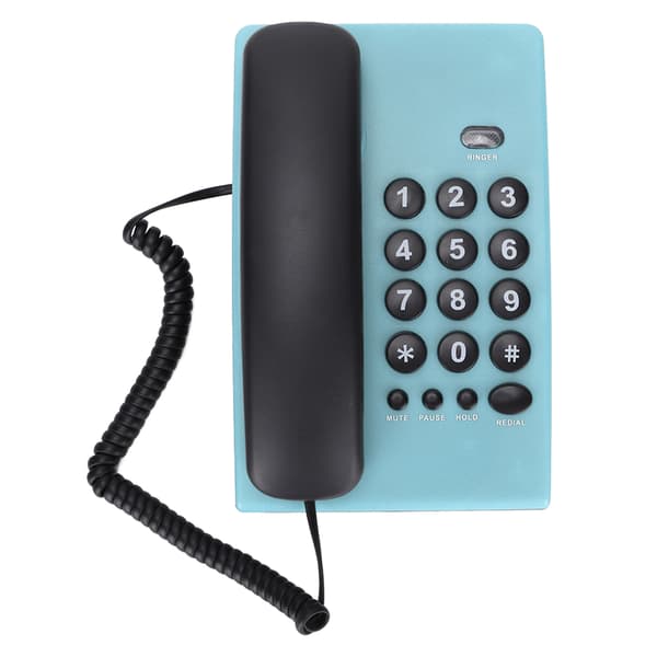 Multifunktionel fastnettelefon til kontor- og hotelbrug (blå)
