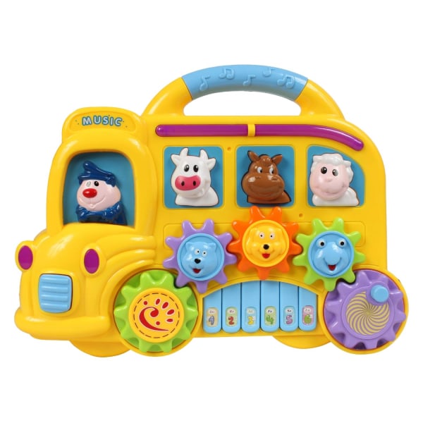 Klaver og dyrelyde, interaktivt og pædagogisk legetøj til børn gul Yellow