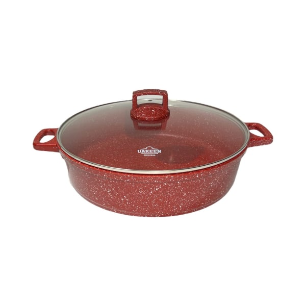 Vakeen gryta med glaslock - Non-stick marmorbeläggning - stort u Grey 40cm