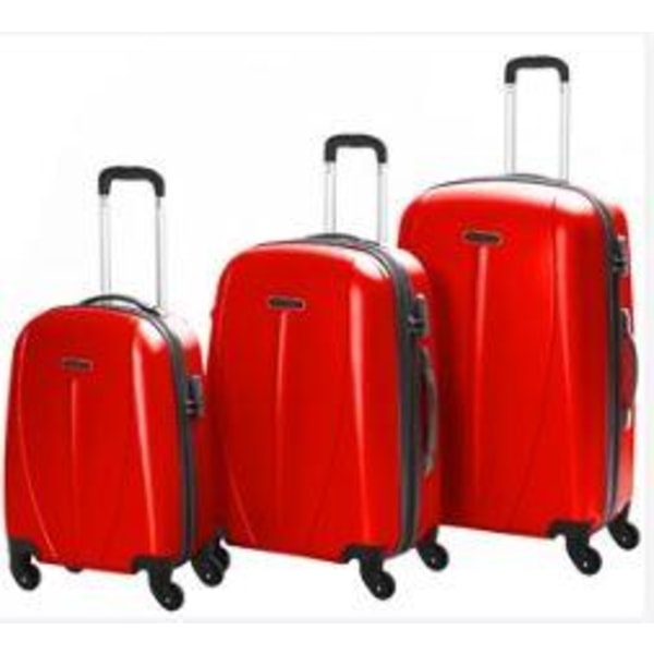 Royalty Line 3st Resväskor / bagageset röd Red