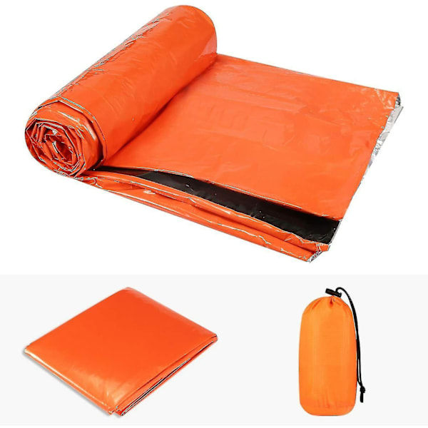 4x Emergency Sleeping Bag för utomhusbruk, vattentät, termisk, för camping och överlevnad