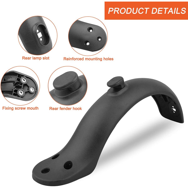 Rear Mudguard for Xiaomi M365 Electric Scooter Dark Grey