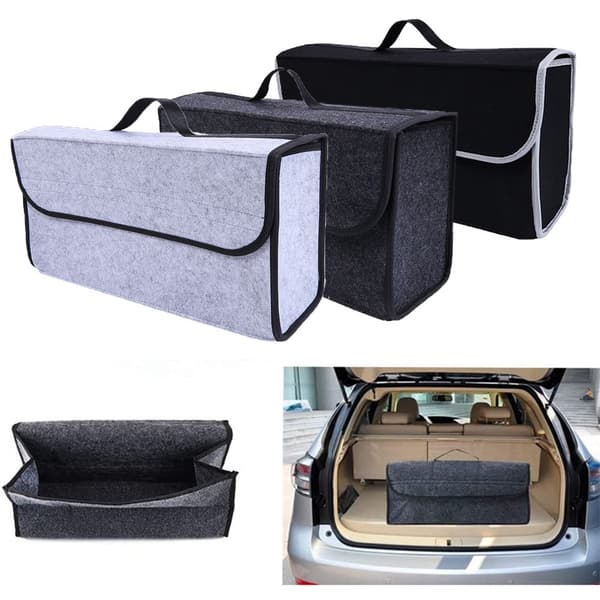 Sammenleggbar oppbevaringsboks for bagasjerommet dark grey