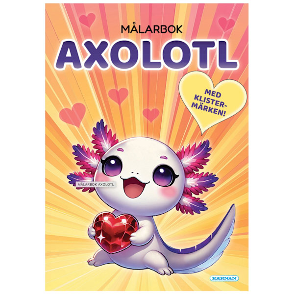Axolotl Målarbok med Klistermärken multifärg multicolor