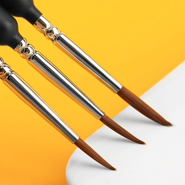 Detail Brush, 10 kpl akryyliharjoja guassi- ja akvarellimaalaukseen, täydellinen hienoihin yksityiskohtiin ja viimeistelyyn
