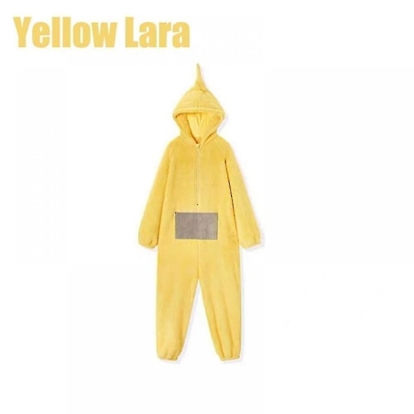 Teletubbies voksen jumpsuit onepiece pyjamas onepiece mænd og kvinder unisex par hjemmetøj gul Yellow Yellow XL