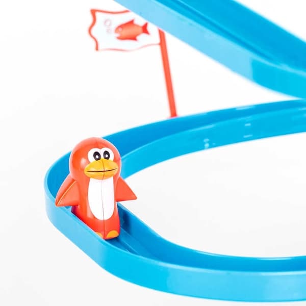 Pingviiniliukumäki - Pingviinikilpailupeli blue Blå