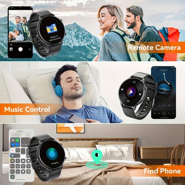 Smartwatch Fitness Tracker Compatible with Android iOS Mobile Phones, Sport Running Digital Watch