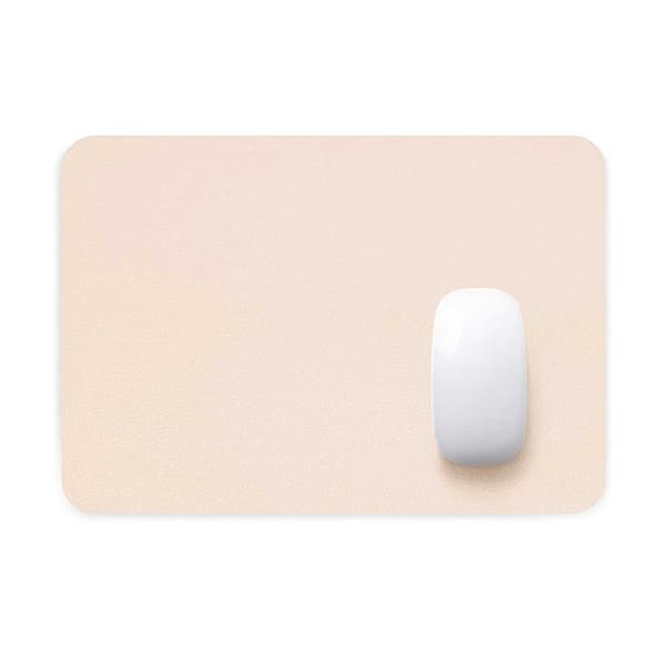 Musmatta Vit Beige PU Läder 21x26cm vit white