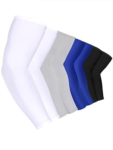 Unisex UV-skyddande armärmar, 8-pack White, Ice Silk