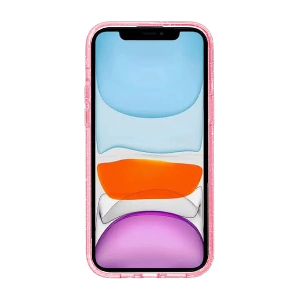 Kompatibelt med iPhone 11, Magsafe glitterfodral - Rosa