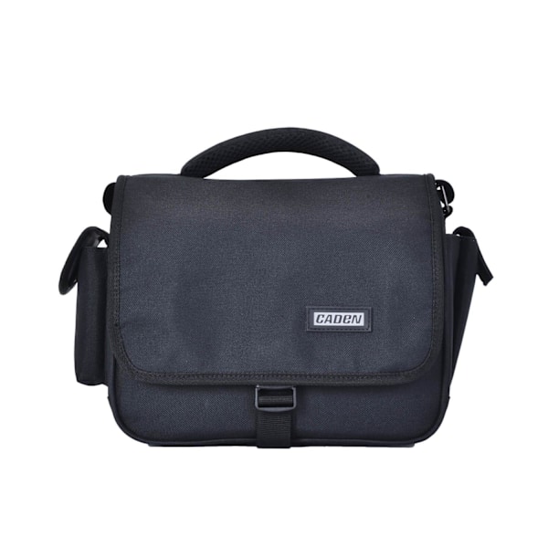 Caden D27 Trendy sort skuldertaske til kamera 24x19x14cm