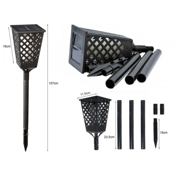 Flaming Solar Lantern for Outdoor Lighting
