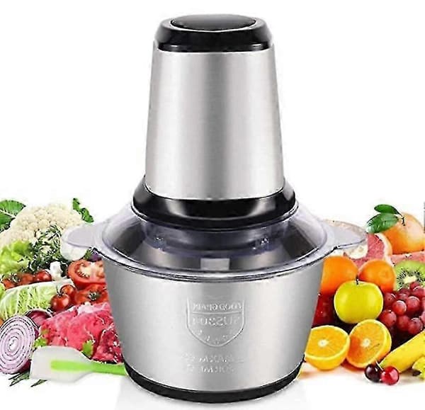 Elektrisk foodprocessor i rustfrit stål, multifunktionel