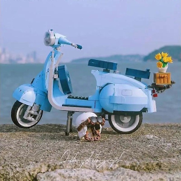 Roman Holida Vespa 125 Teknisk 10298 Berømt Motorcykel By MOTO Samlet Byggeklodser Murstensmodel Legetøj Til Børn Gave