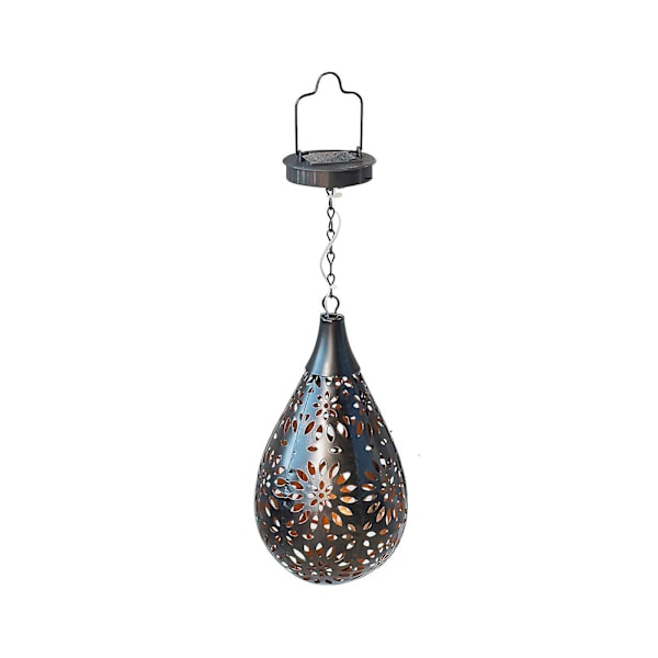 Solcellslampa för utomhusbruk, Daisy Iron hängande lampa, ljus, staket LED hängande projektionslampa