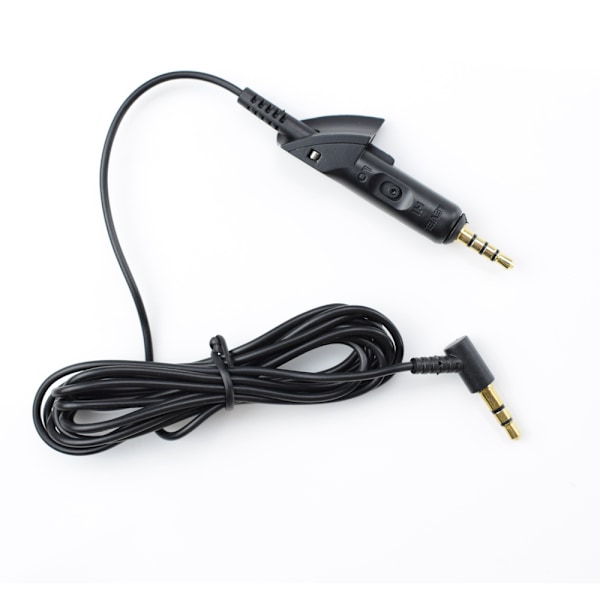 Erstatningskabel for QC15 Hodetelefoner Lydkabel Kompatibel med Bose QuietComfort 15 QC15 QC2 Hodetelefoner (Svart) Ingen Hvetetråd
