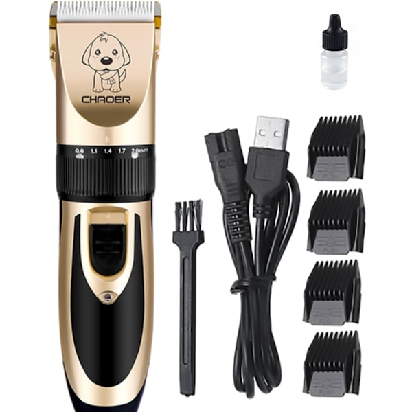 Hundtrimmer GOLD+ 60 db snabb, trådlös pälsklippare USB