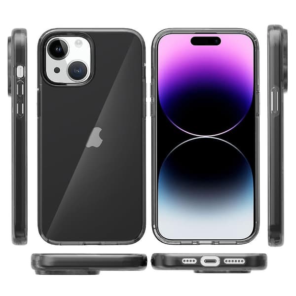 Transparent telefonfodral Kompatibelt med iPhone 15 Plus Grey