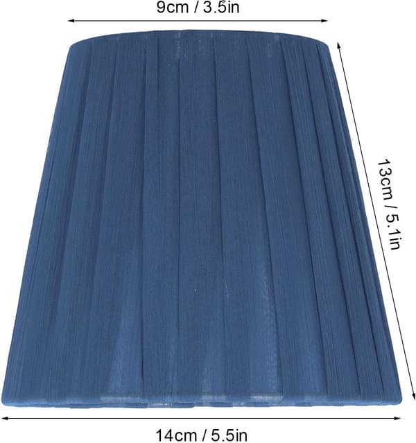 6-pack Små Tyglampskärmar, Sänglampskärm, Ljuskrona (Mörkblå) blue
