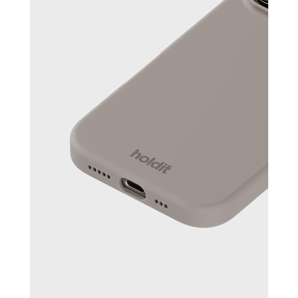 Kompatibelt med iPhone 16 Pro Mobilskal Silikon Taupe Silikon Mullvadsgrå
