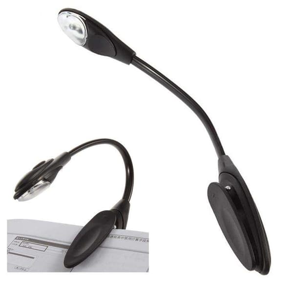Read with Ease with Our Book Light - LED Reading Light with Clip Svart black