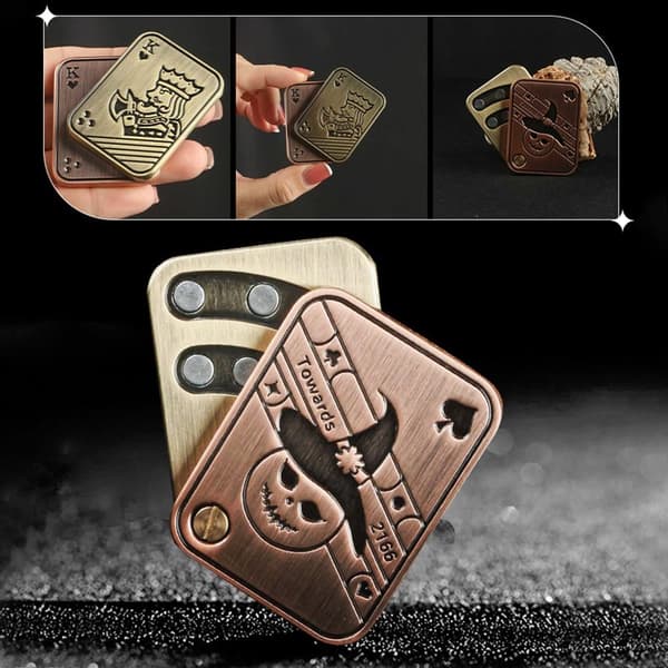 Fidget Spinner Afslapning Stress Magnetisk Sensorisk Poker Guld gold