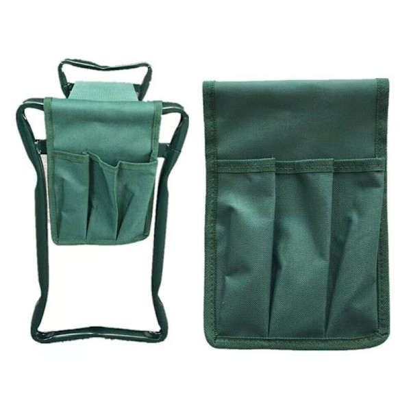 2-pack trädgårdsstols sidoficka verktygshållare för trädgårdsbänk, svart grön green Small