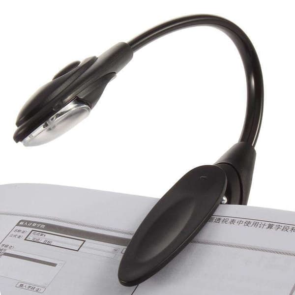 Read with Ease with Our Book Light - LED Reading Light with Clip Svart black