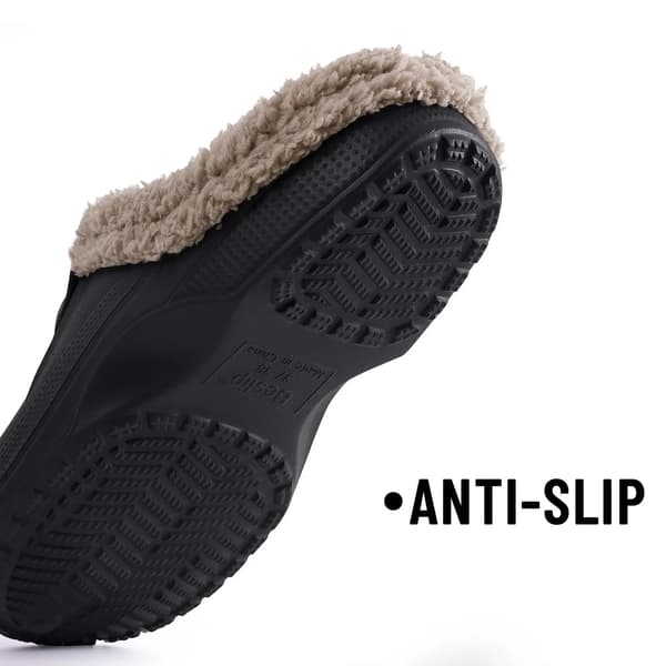 Eyriphy Herr Clogs Varma Innetofflor Halkfria Vattentäta Vintertofflor i Bomull med Fluffigt Foder för Män Grön Green 35-36(8.6-8.8 inch)