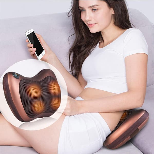 MASSAGEKUDDE MED VÄRME brown Brun