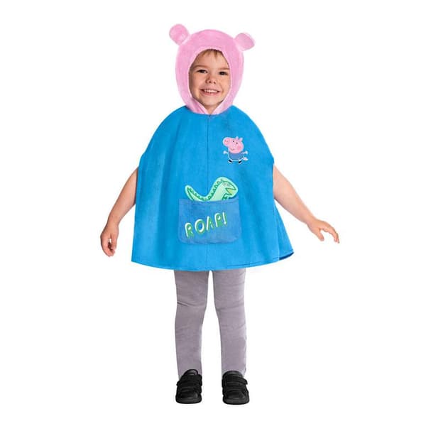Peppa gris kappe 110 cm (4-6 år) med hette kjole greta gris 304