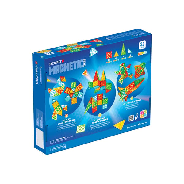 Magnetic Tiles - 32 Magnetic Tiles for Creative Building