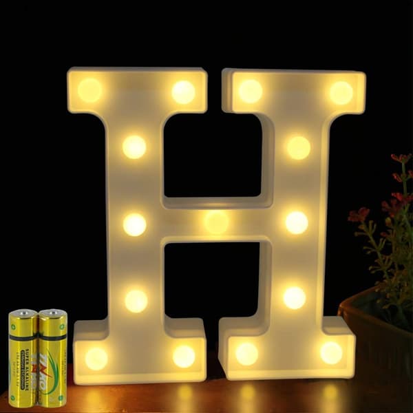 (H) Opplyst LED-bokstavlys