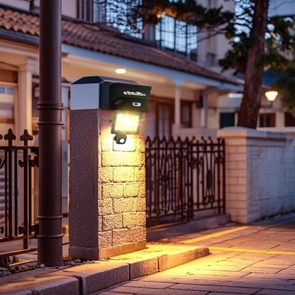 UISEBRT LED sikkerhedslampe 100W med bevægelsessensor LED projektør IP66 varm hvid udendørs spotlight med stik