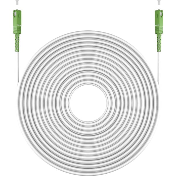 Fiberoptisk kabel (FTTH), Singlemode (OS2) Hvit, hvit (Simplex), 3 m