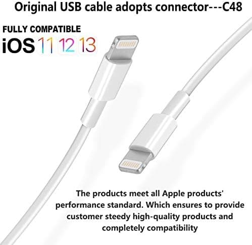4-pak Lightning til USB-ladekabel 1,8 meter kompatibel med iPhone
