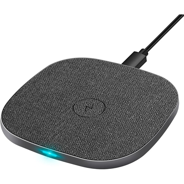 Trådløs Oplader, Trådløs Opladningsplade til iPhone, 15W Max Hurtig Trådløs Oplader til Samsung Galaxy, HUAWEI Mate og Andre